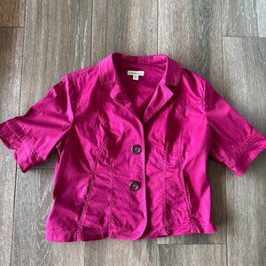 Coldwater Creek women's red blazer/jacket/top cotton button front size 16
